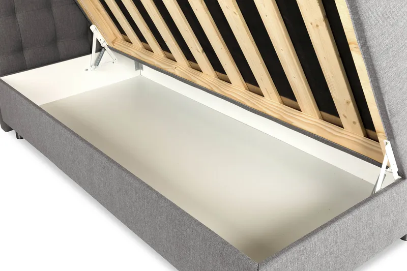 Montana Sengepakke Seng med Oppbevaring 140x200 - Grå - Møbler - Senger - Komplett sengepakke