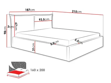 Morricon Sengeramme 160x200 cm - Beige - Møbler - Senger - Sengeramme & sengestamme