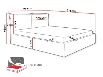 Morricon Sengeramme 180x200 cm - Svart - Møbler - Senger - Sengeramme & sengestamme