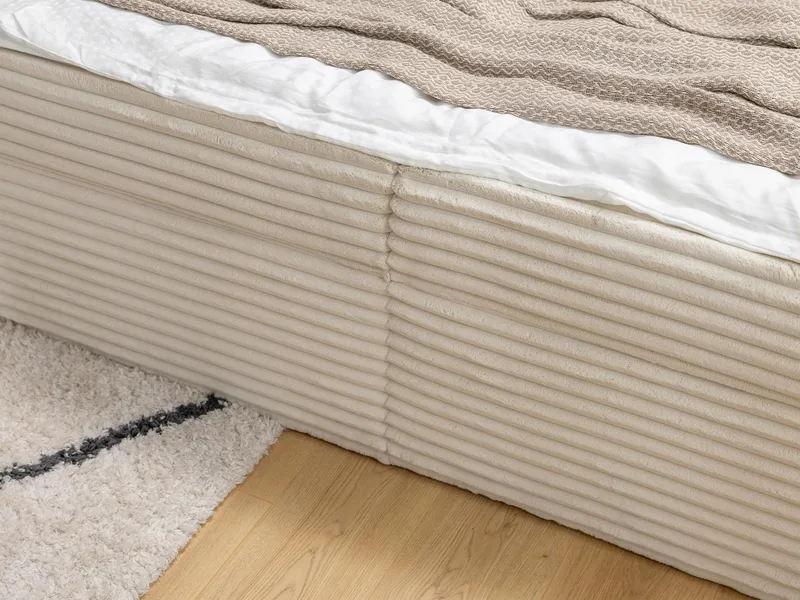 Neyrin Kontinentalseng 140x200 cm med Oppbevaring - Lysegrå - Møbler - Senger - Kontinentalsenger