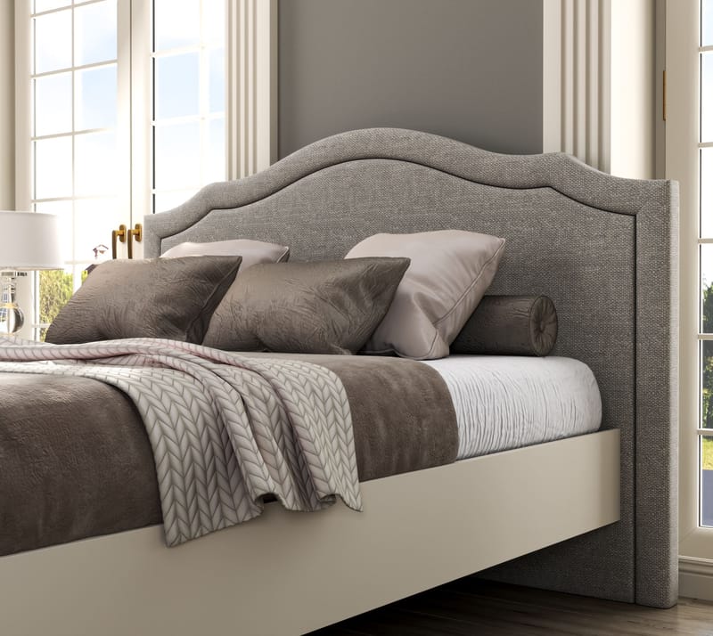 Nimora Dobbeltsengramme 180x200 cm - Krem, eik, grå - Møbler - Senger - Sengeramme & sengestamme