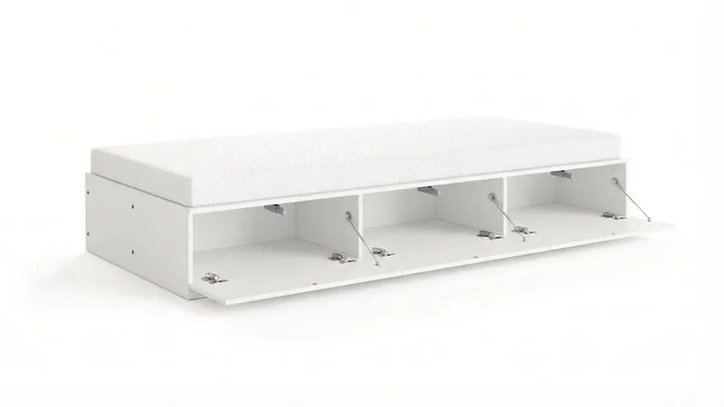 Norrvik sengeramme 90x200 cm med oppbevaring inkludert madrass - Hvit - Møbler - Senger - Sengeramme & sengestamme