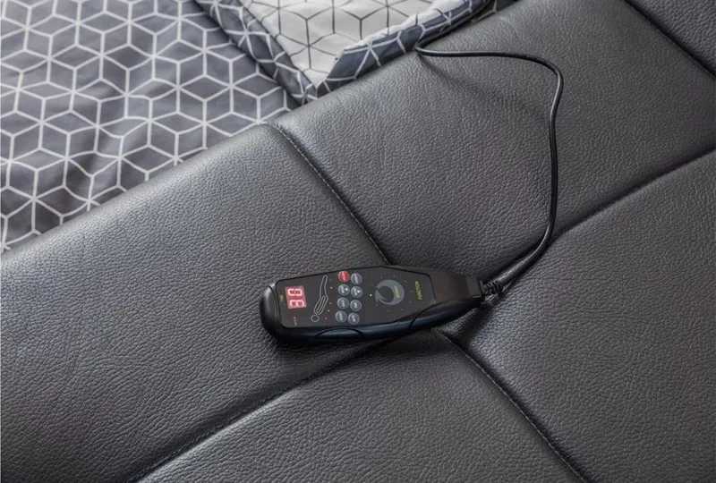 Olyvan sengepakke med benk og oppbevaring 250x290 cm kunstlær - Svart - Møbler - Senger - Sengeramme & sengestamme