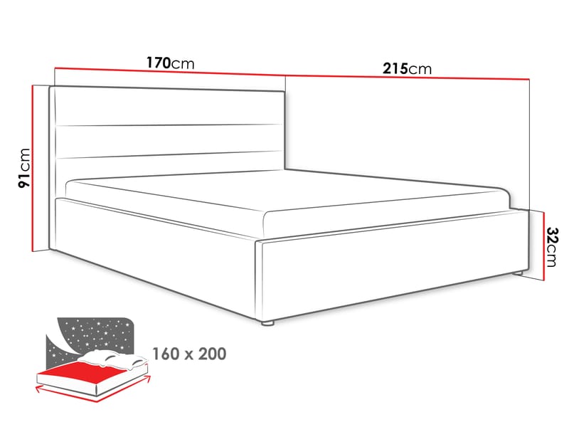 Omrynn Sengeramme 160x200 cm - Beige - Møbler - Senger - Sengeramme & sengestamme