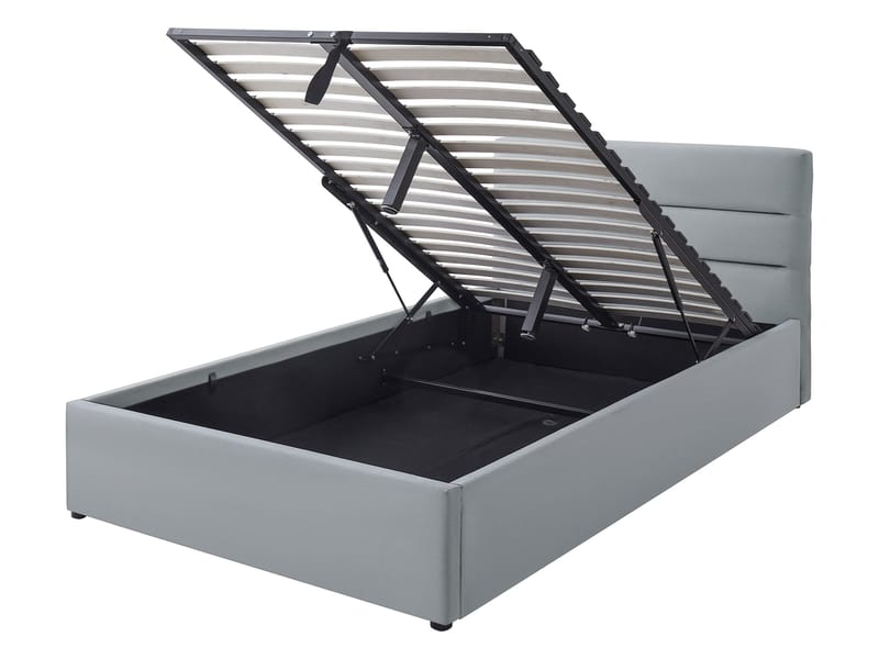 Omrynn sengeramme med oppbevaring 120x200 cm - grå - Møbler - Senger - Sengeramme & sengestamme