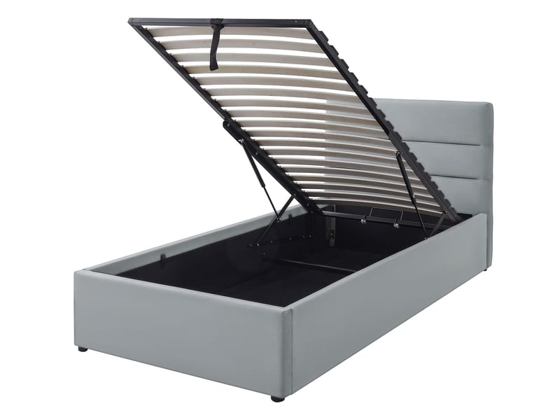 Omrynn sengeramme med oppbevaring 90x200 cm - grå - Møbler - Senger - Sengeramme & sengestamme
