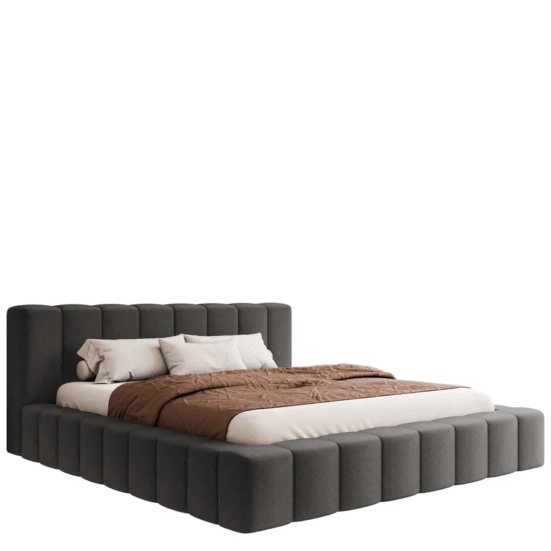 Orvinel Sengeramme 180x200 cm med Oppbevaring, Grå