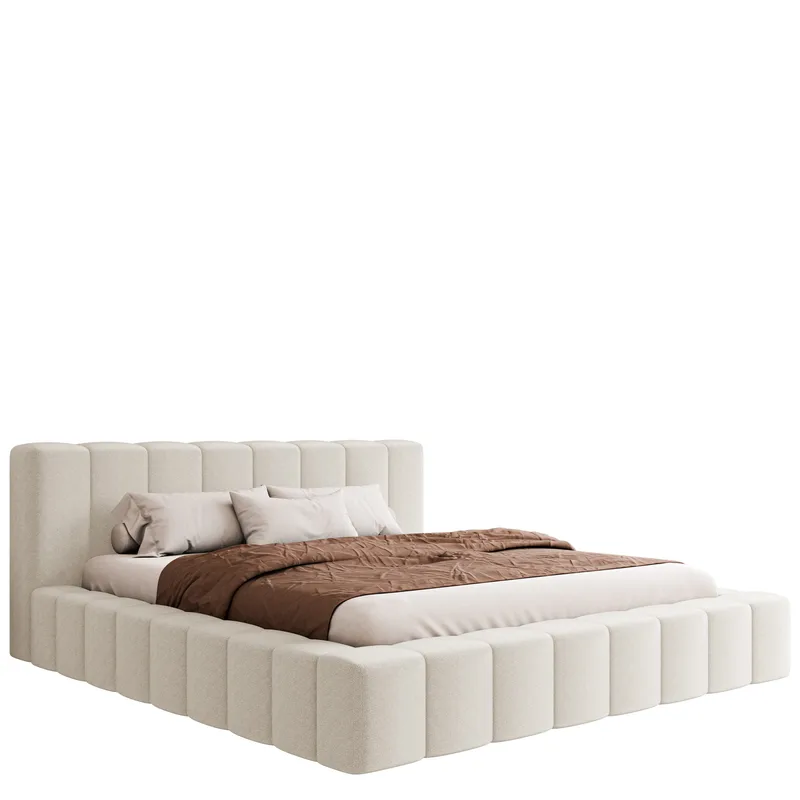 Orvinel Sengeramme 180x200 cm med Oppbevaring, Hvit