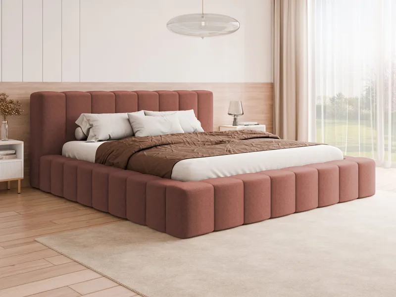 Orvinel Sengeramme 180x200 cm med Oppbevaring - Rosa - Møbler - Senger - Sengeramme & sengestamme