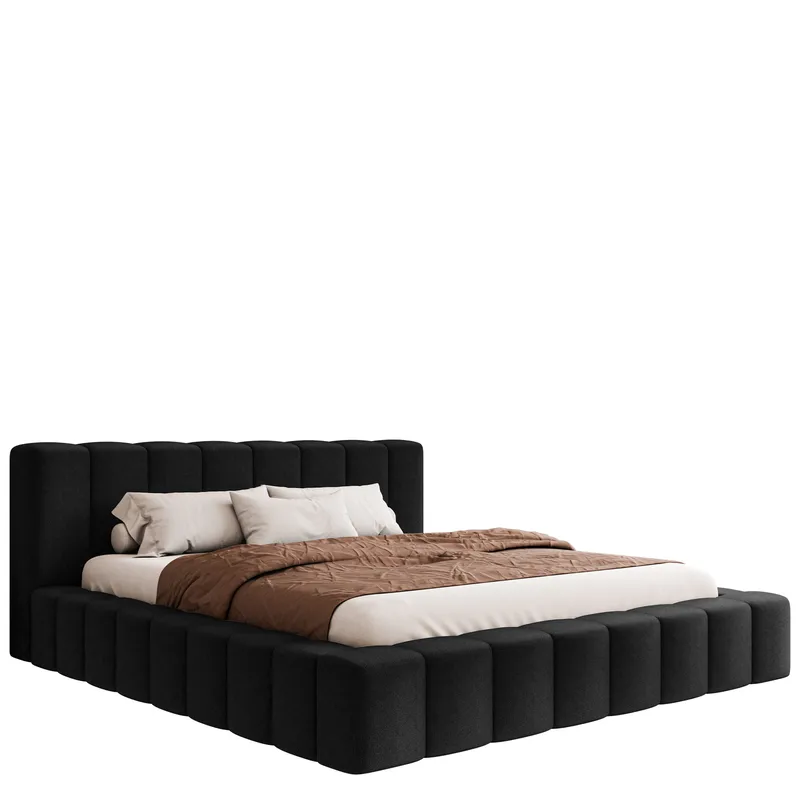 Orvinel Sengeramme 180x200 cm med Oppbevaring, Svart