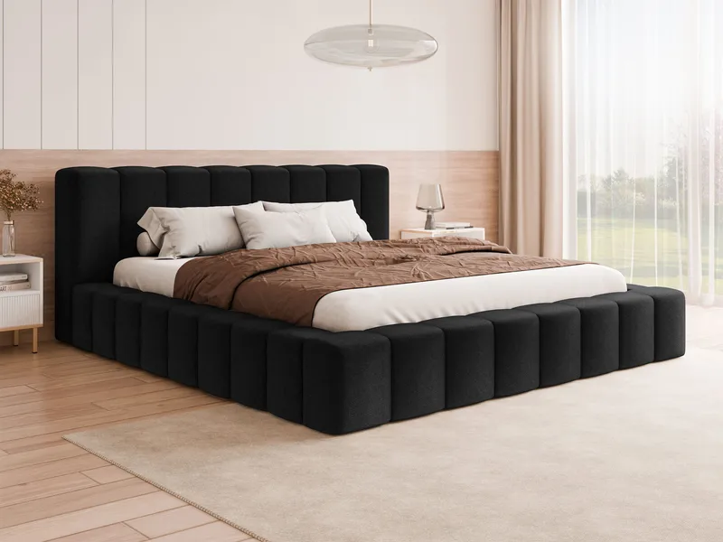 Orvinel Sengeramme 200x200 cm med Oppbevaring - Svart - Møbler - Senger - Sengeramme & sengestamme