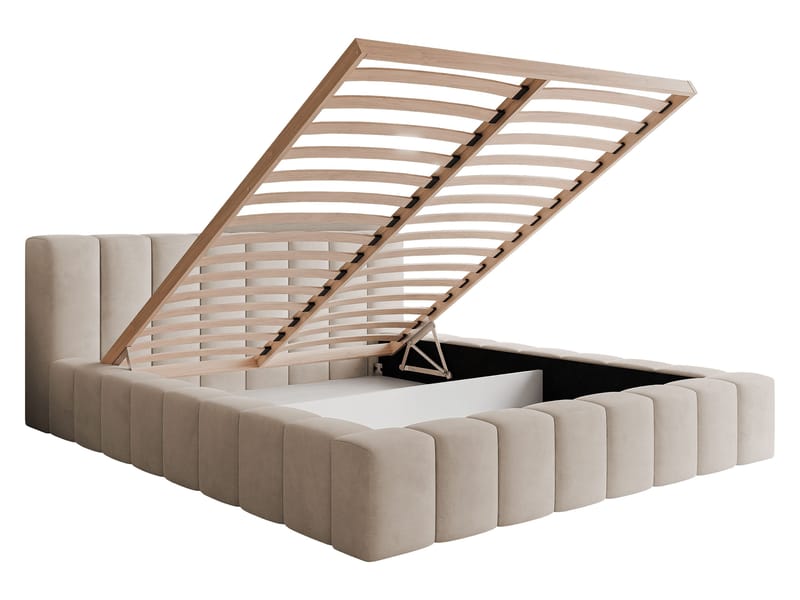 Orvinel Sengeramme 200x200 cm med Oppbevaring - Svart - Møbler - Senger - Sengeramme & sengestamme