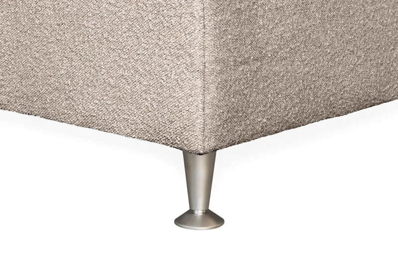 Oslo Lyx Sengpakke Kontinentalseng 120x200 cm Curved Sengegavl - Beige - Møbler - Senger - Kontinentalsenger