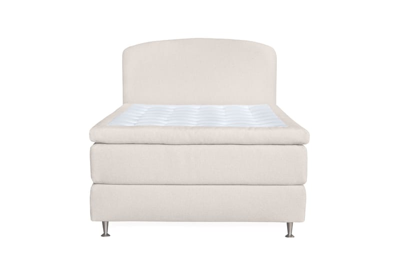 Oslo Lyx Sengpakke Kontinentalseng 120x200 cm Curved Sengegavl - Lys beige - Møbler - Senger - Kontinentalsenger