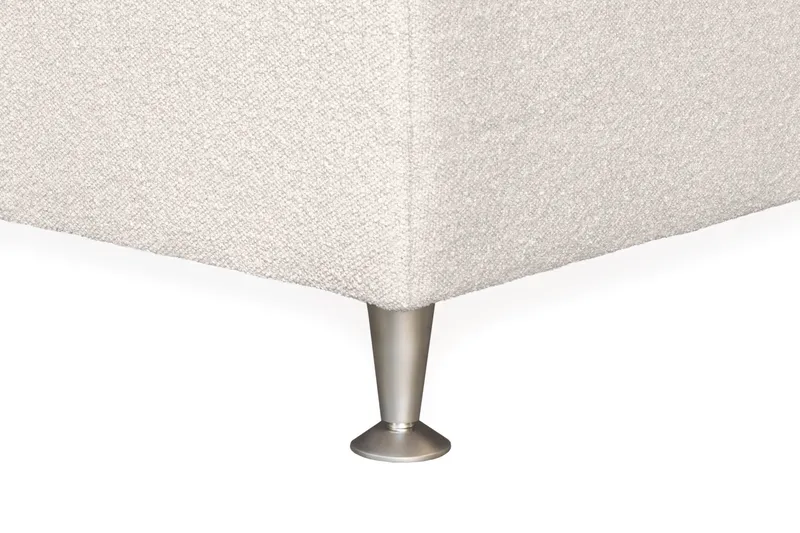 Oslo Lyx Sengpakke Kontinentalseng 120x200 cm Curved Sengegavl - Lys beige - Møbler - Senger - Kontinentalsenger