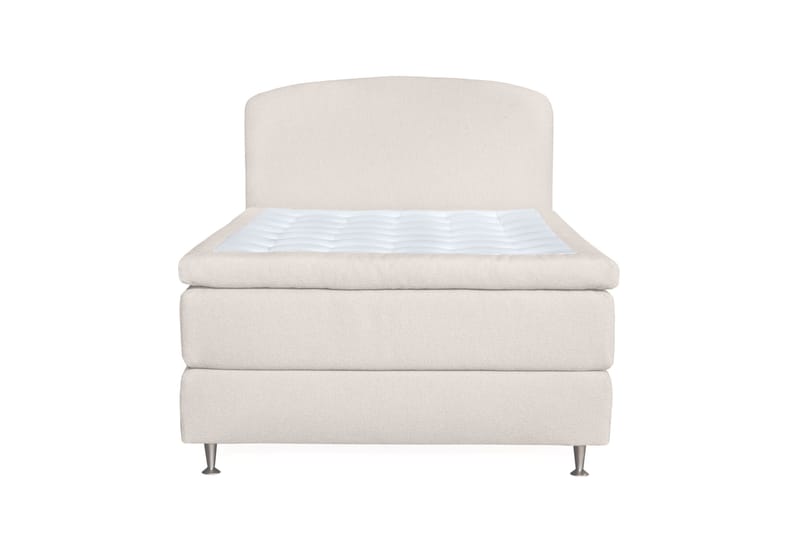 Oslo Lyx Sengpakke Kontinentalseng 120x200 cm Curved Sengegavl - Lys beige - Møbler - Senger - Kontinentalsenger