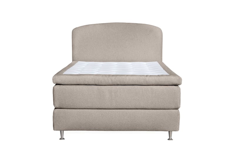 Oslo Lyx Sengpakke Kontinentalseng 140x200 cm Curved Sengegavl, Beige