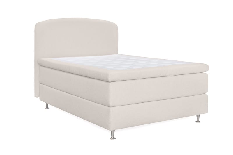Oslo Lyx Sengpakke Kontinentalseng 140x200 cm Curved Sengegavl - Lys beige - Møbler - Senger - Kontinentalsenger