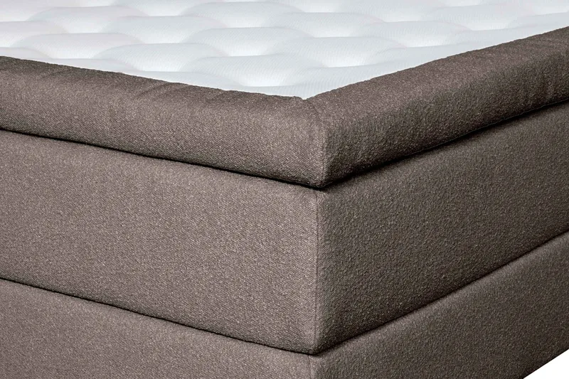 Oslo Lyx Sengpakke Kontinentalseng 140x200 cm Curved Sengegavl - Lys brun - Møbler - Senger - Kontinentalsenger