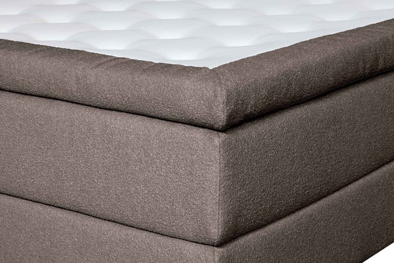 Oslo Lyx Sengpakke Kontinentalseng 140x200 cm Curved Sengegavl - Lys brun - Møbler - Senger - Kontinentalsenger