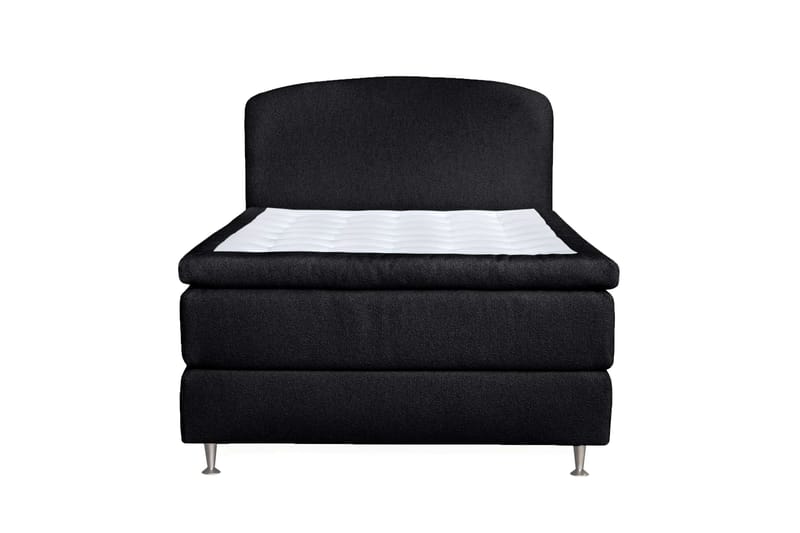 Oslo Lyx Sengpakke Kontinentalseng 140x200 cm Curved Sengegavl, Svart