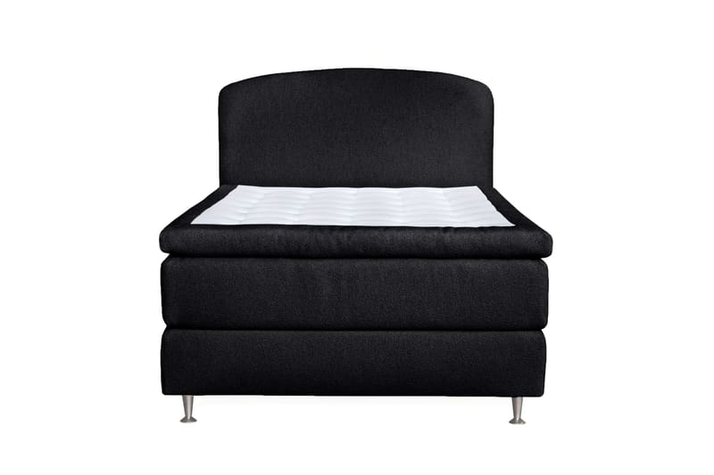 Oslo Lyx Sengpakke Kontinentalseng 140x200 cm Curved Sengegavl - Svart - Møbler - Senger - Kontinentalsenger
