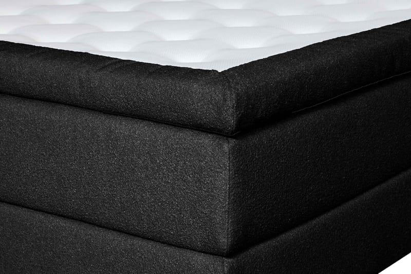 Oslo Lyx Sengpakke Kontinentalseng 160x200 cm Curved Sengegavl - Svart - Møbler - Senger - Komplett sengepakke