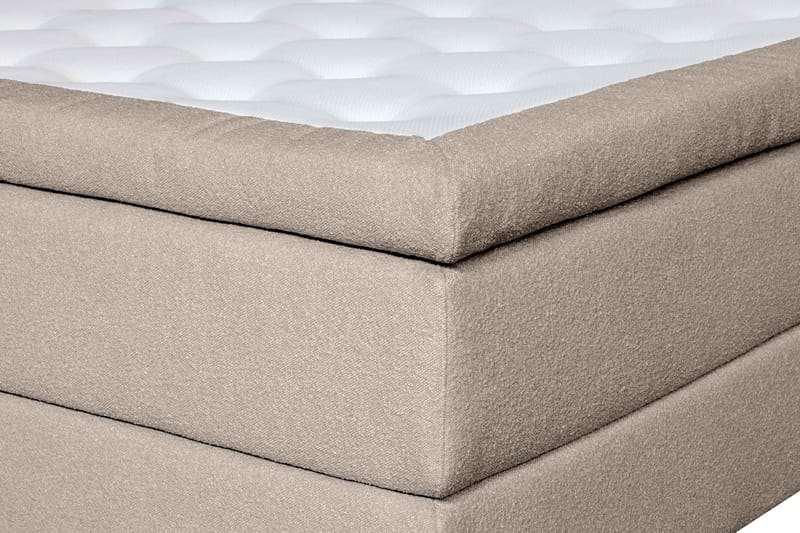 Oslo Lyx Sengpakke Kontinentalseng 180x200 cm Curved Sengegavl - Beige - Møbler - Senger - Komplett sengepakke