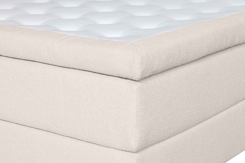 Oslo Lyx Sengpakke Kontinentalseng 180x200 cm Curved Sengegavl - Lys beige - Møbler - Senger - Komplett sengepakke