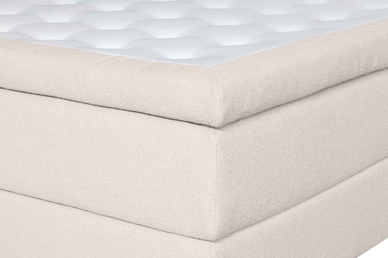 Oslo Lyx Sengpakke Kontinentalseng 180x200 cm Curved Sengegavl - Lys beige - Møbler - Senger - Kontinentalsenger
