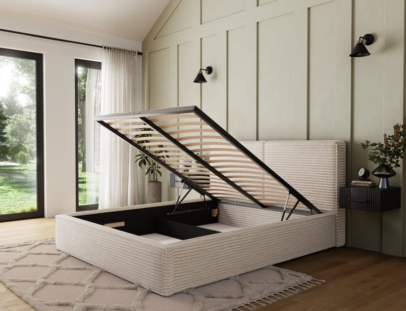Pesillo sengeramme med oppbevaring 160x200 cm - svart - Møbler - Senger - Sengeramme & sengestamme