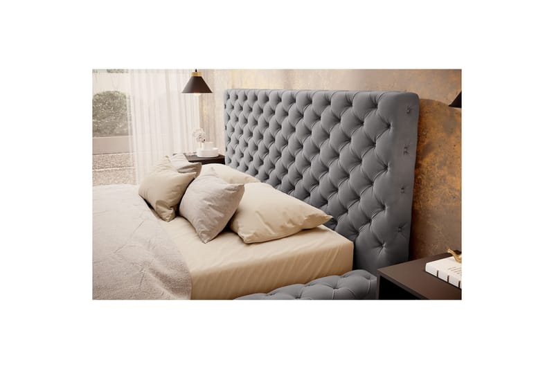 Princce Sengeramme 160x200 cm - Svart-hvit - Møbler - Senger - Sengeramme & sengestamme