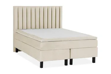 Princess Kontinentalseng 120x200cm - Beige/Fløyel - Møbler - Senger - Komplett sengepakke