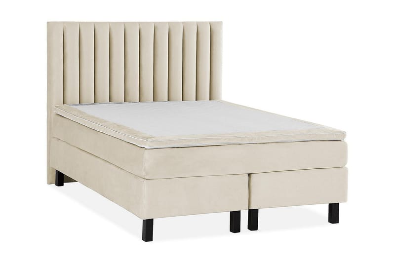 Princess Kontinentalseng 120x200cm - Beige/Fløyel - Møbler - Senger - Komplett sengepakke