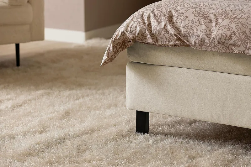 Princess Kontinentalseng 120x200cm - Beige/Fløyel - Møbler - Senger - Komplett sengepakke
