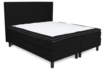 Princess Kontinentalseng 180x200 cm i Stoff med Fasthetsgrad Medium / Fast - Svart - Møbler - Senger - Komplett sengepakke