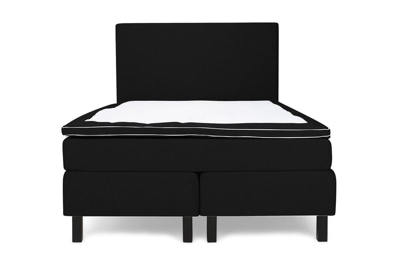Princess Sengepakke – Kontinentalseng 120x200 cm i Stoff med Overmadrass med Fasthetsgrad Medium, Svart