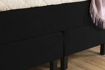 Princess Sengepakke – Kontinentalseng 120x200 cm i Stoff med Overmadrass med Fasthetsgrad Medium - Svart - Møbler - Senger - Enkeltsenger