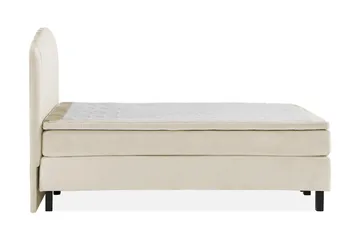 Princess Sengepakke – Kontinentalseng 140x200 cm med Sengegavl + Overmadrass - Beige - Møbler - Senger - Kontinentalsenger