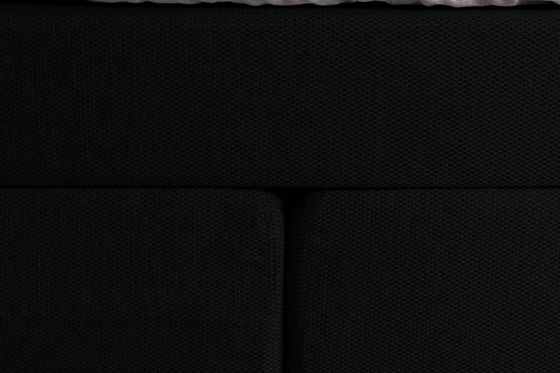 Princess Sengepakke – Kontinentalseng 160x200 cm i Stoff med Sengegavl + Overmadrass med Fasthetsgrad Medium - Svart - Møbler - Senger - Kontinentalsenger