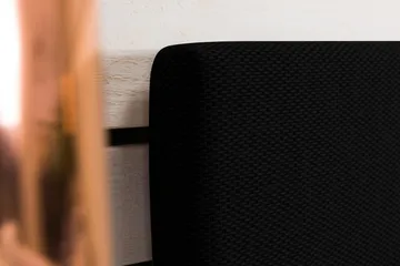 Princess Sengepakke – Kontinentalseng 160x200 cm i Stoff med Sengegavl + Overmadrass med Fasthetsgrad Medium - Svart - Møbler - Senger - Kontinentalsenger