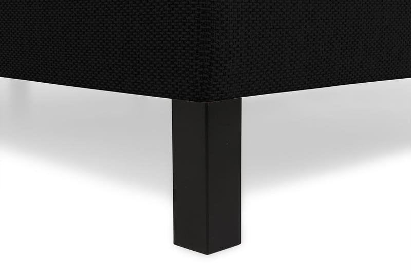 Princess Sengepakke – Kontinentalseng 160x200 cm i Stoff med Sengegavl + Overmadrass med Fasthetsgrad Medium - Svart - Møbler - Senger - Kontinentalsenger
