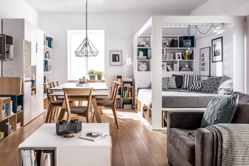 4You Sengeramme med Oppbevaring 160x200 cm i Malt Tre med Sengegavl - Hvit - Møbler - Senger - Sengeramme & sengestamme