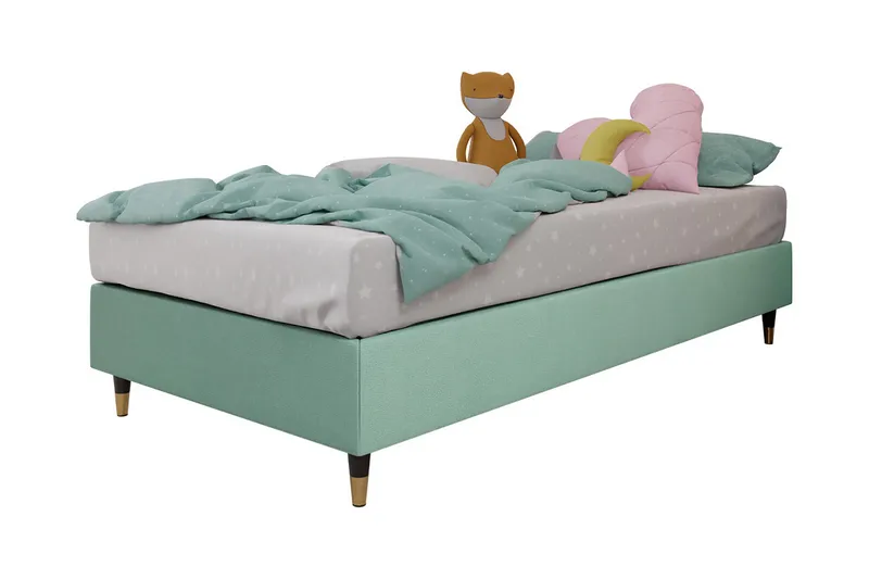 Adeliza Rammeseng 120x200 cm - Fløyel/Lyserønn/Tre/Metall - Møbler - Senger - Rammeseng