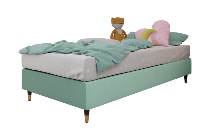 Adeliza Rammeseng 120x200 cm - Fløyel/Lyserønn/Tre/Metall - Møbler - Senger - Rammeseng