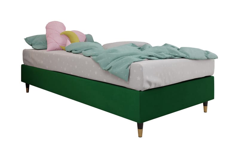Adeliza Rammeseng 80x200 cm, Fløyel/Mørkegrønn/Tre/Metall