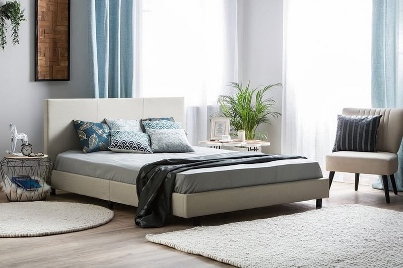 Albi Dobbeltseng 180x200 cm - Beige - Møbler - Senger - Rammeseng