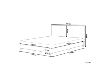 Albi Dobbeltseng 180x200 cm - Beige - Møbler - Senger - Sengeramme & sengestamme