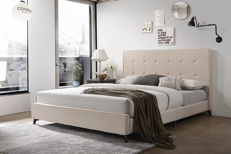 Ambassador Dobbeltseng 160x200 cm - Beige - Møbler - Senger - Rammeseng