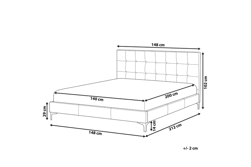 Amberta Rammeseng 140x200 cm - Møbler - Senger - Rammeseng